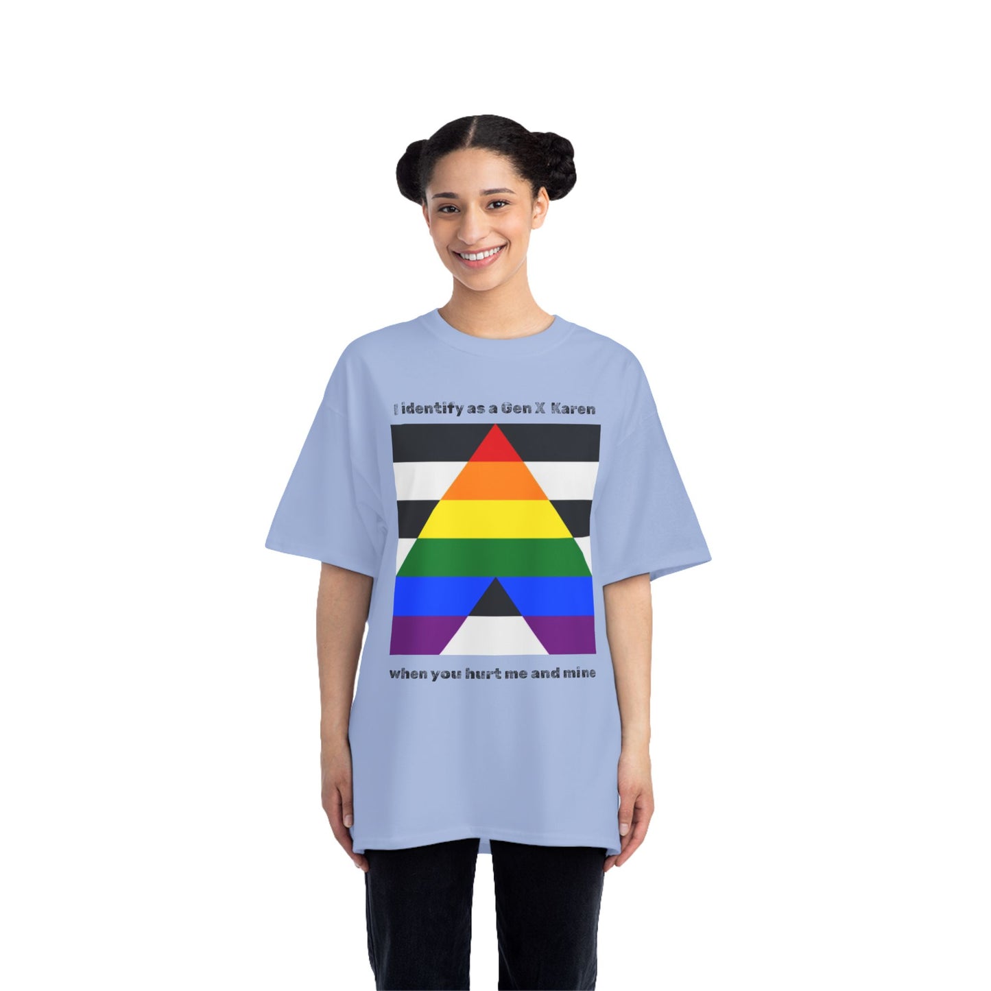 Gen X Karen as Pride Ally T-Shirt, LGBTQ+ Support Shirt, Gender Identity Tee, Rainbow Graphic Tee, Advocacy Wear