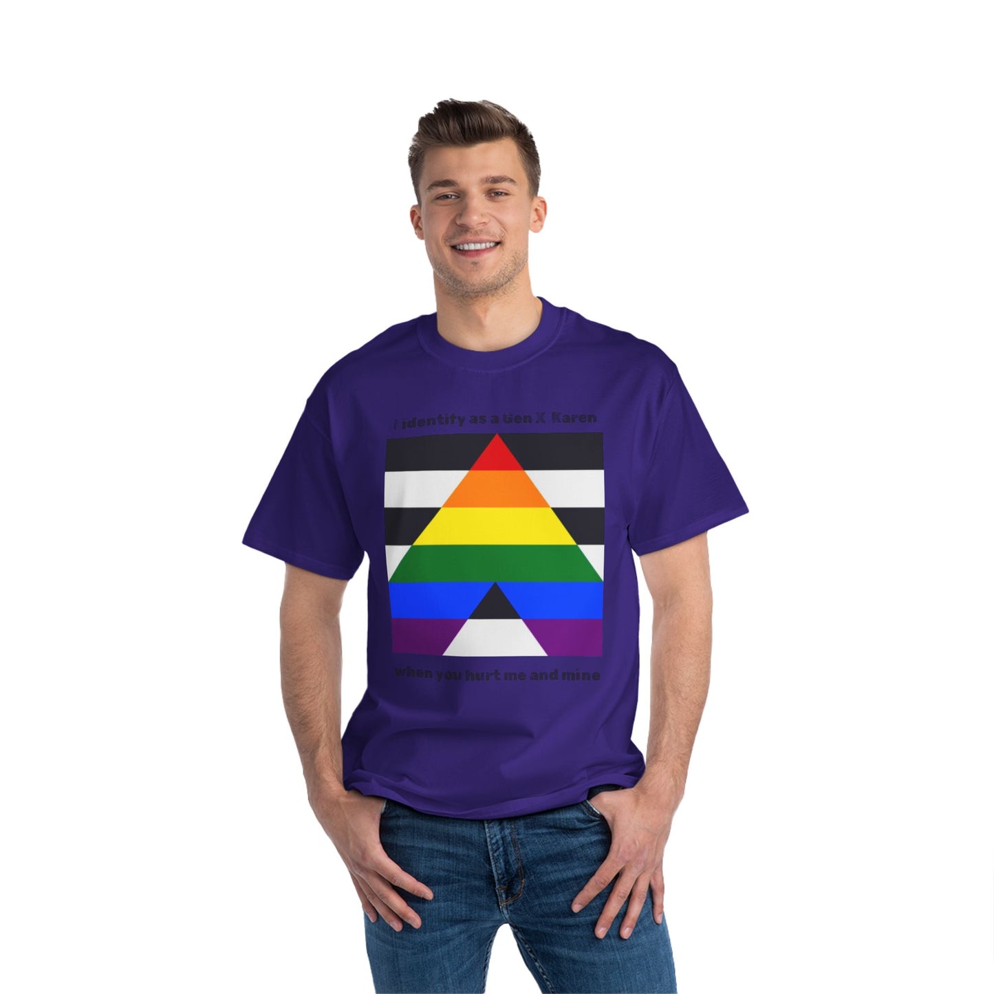 Gen X Karen as Pride Ally T-Shirt, LGBTQ+ Support Shirt, Gender Identity Tee, Rainbow Graphic Tee, Advocacy Wear