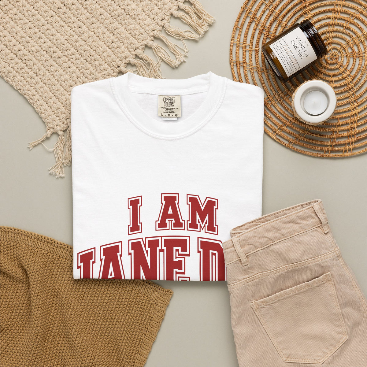 Unisex "I Am Jane Doe" Collegiate Graphic T-Shirt