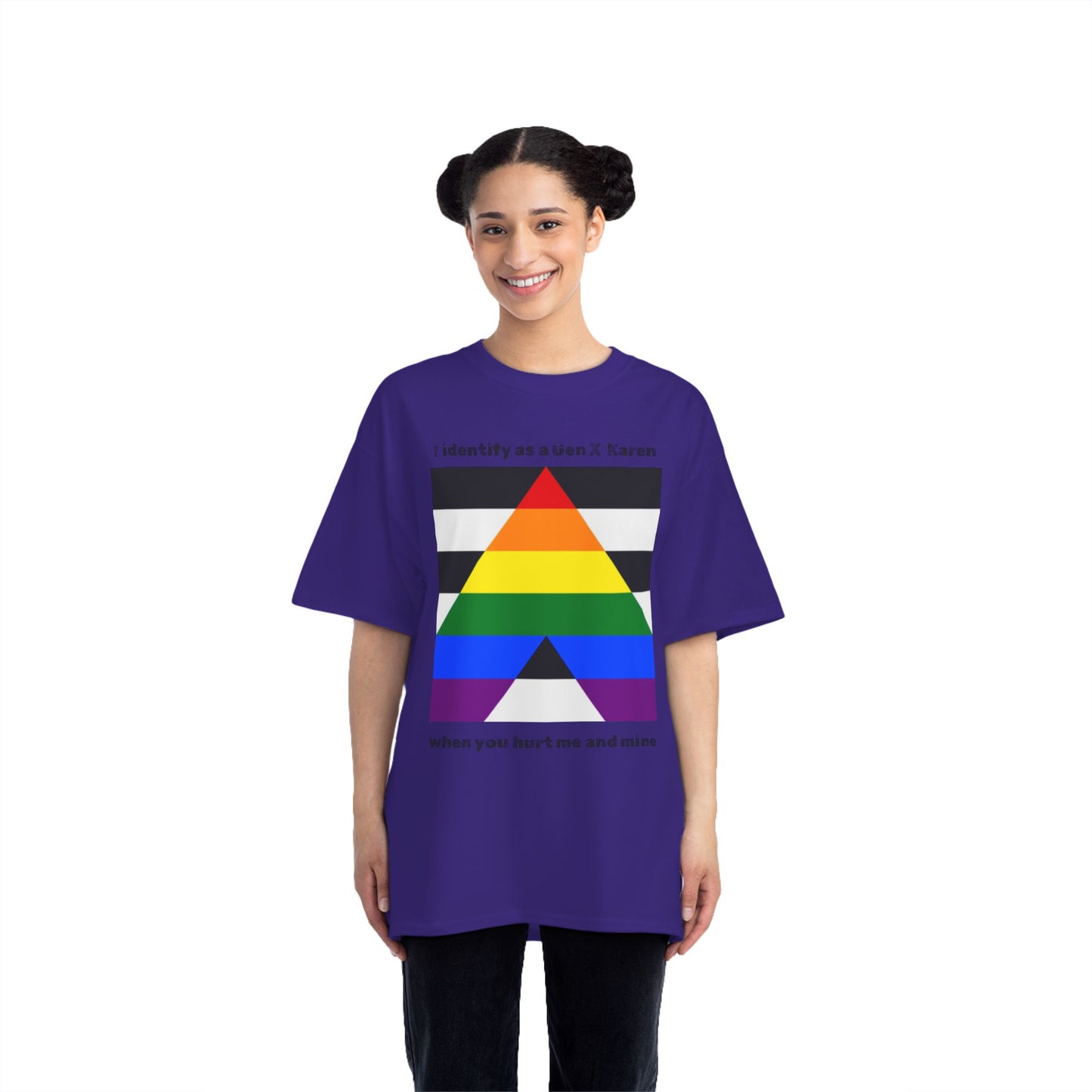 Gen X Karen as Pride Ally T-Shirt, LGBTQ+ Support Shirt, Gender Identity Tee, Rainbow Graphic Tee, Advocacy Wear