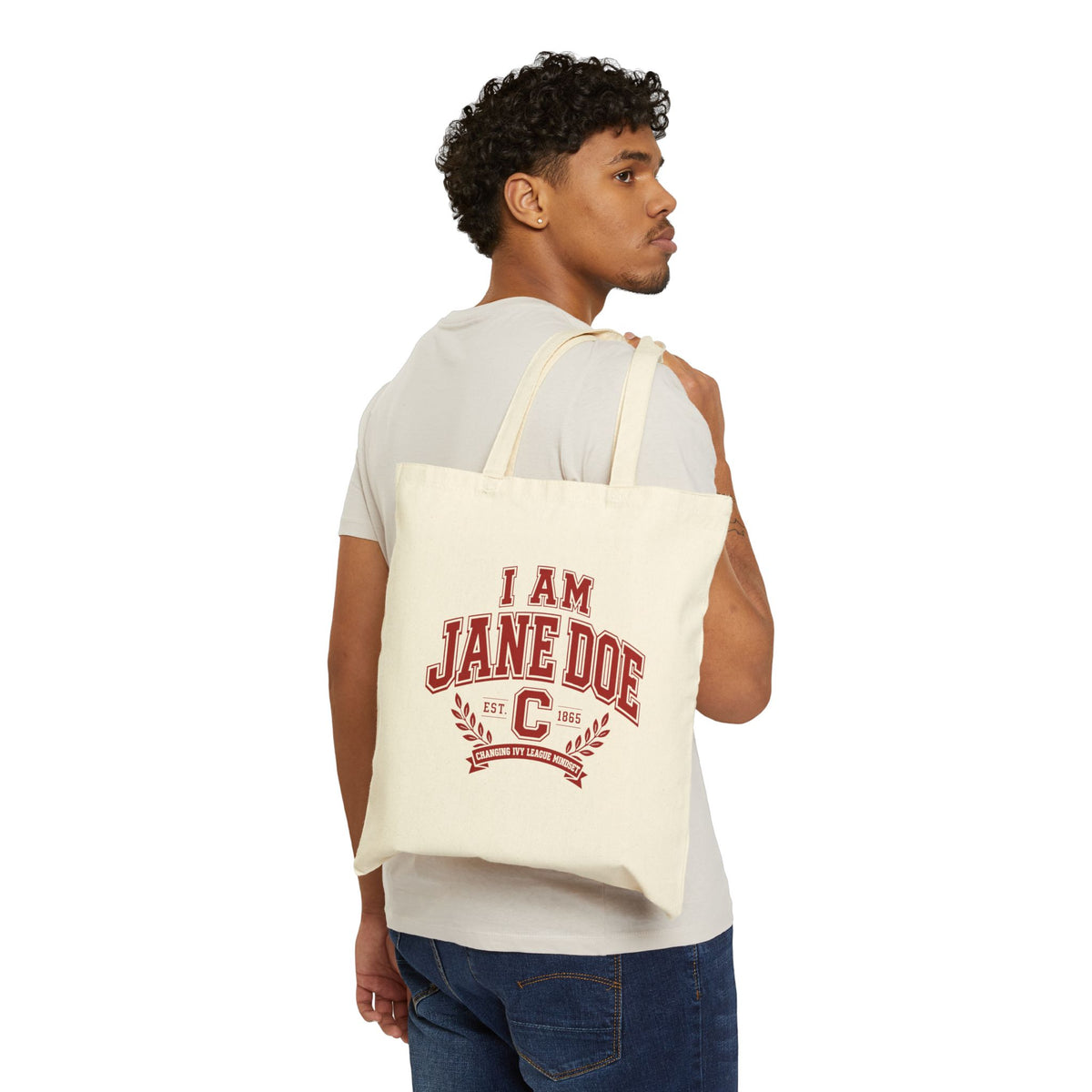 Cotton Canvas Tote Bag "I Am Jane Doe"