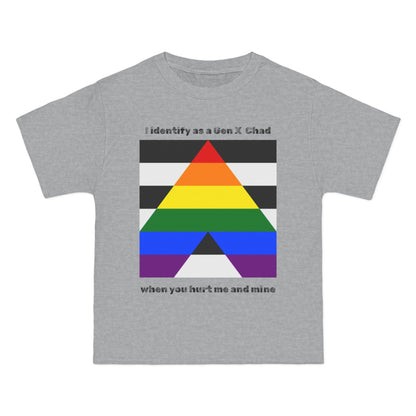 Gen X Chad as Pride Ally T-Shirt, LGBTQ+ Support Shirt, Gender Identity Tee, Rainbow Graphic Tee, Advocacy Wear