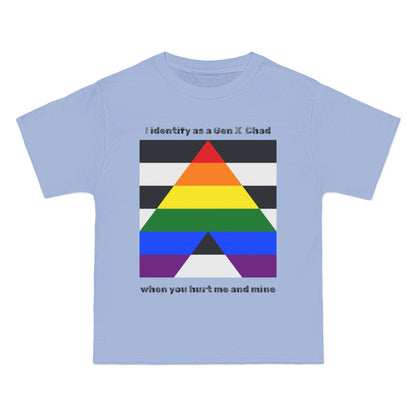 Gen X Chad as Pride Ally T-Shirt, LGBTQ+ Support Shirt, Gender Identity Tee, Rainbow Graphic Tee, Advocacy Wear